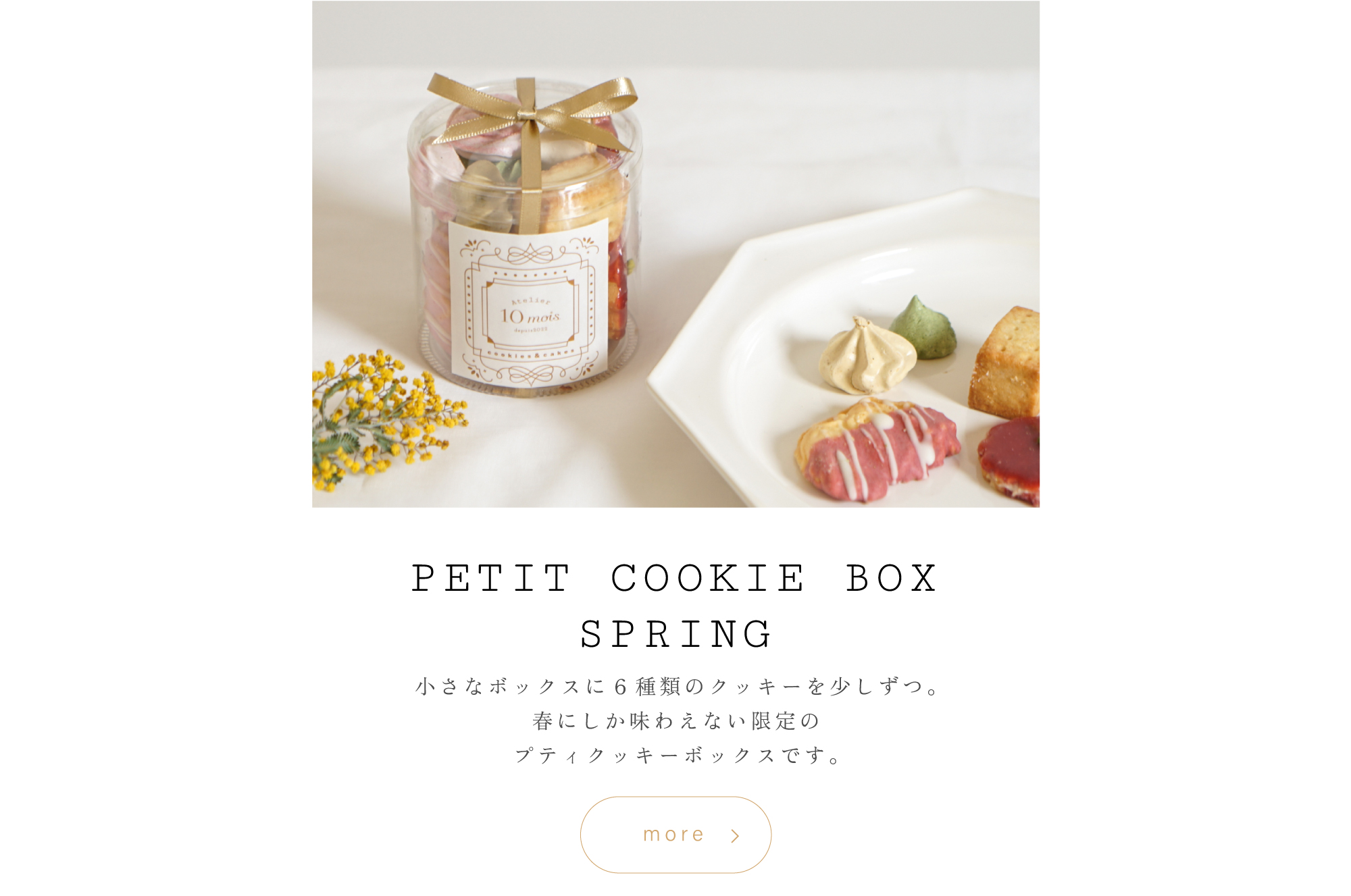 春限定　スプリング　Atelier10mois クロリ　焼き菓子　クッキー
