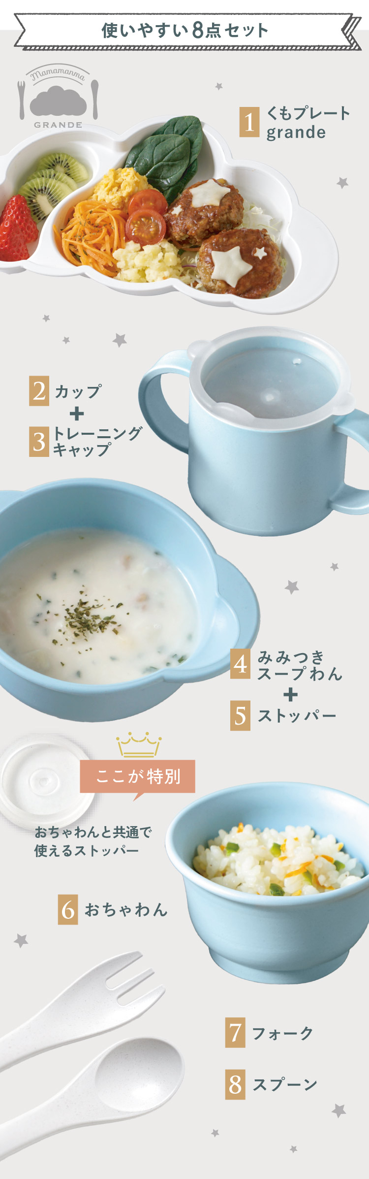 使いやすい８点セット