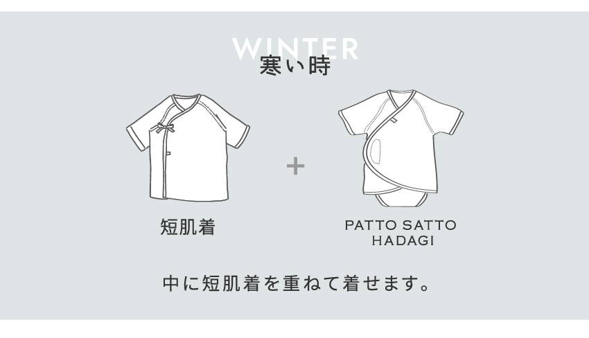 ベビー肌着　グッドデザイン賞受賞　PATTO SATTO HADAGI