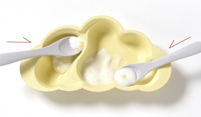 食べ物がすくいやすい形